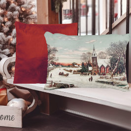 Kerstavond in de sneeuwkerk accent kussen