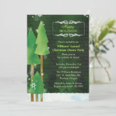 Kerstavond in de winter kaart (Staand voorkant)