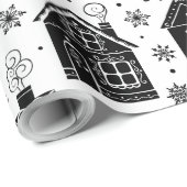 Kerstavond in de Zwarte Boom Kunst Cadeaupapier (Rol Hoek)