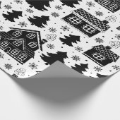 Kerstavond in de Zwarte Boom Kunst Cadeaupapier (Hoek)