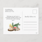 Kerstavond in feestland feestdagenkaart (Achterkant)