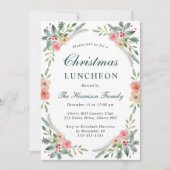 Kerstavond in Florals Greenery Kaart (Voorkant)