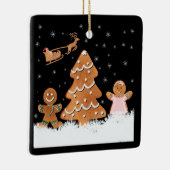 Kerstavond in Gingerbrood Keramisch Ornament (Rechts)