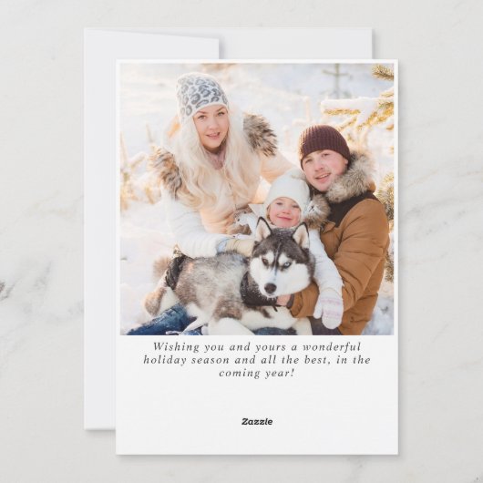 Kerstavond in het kerstfeest feestdagenkaart (Achterkant)