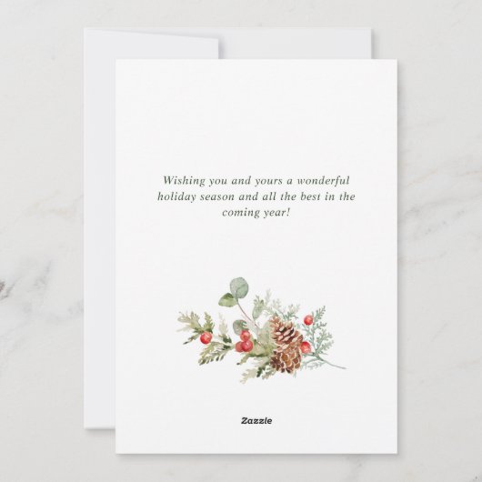 Kerstavond in het kerstfeest feestdagenkaart (Achterkant)