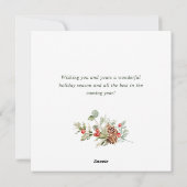 Kerstavond in het kerstfeest feestdagenkaart (Achterkant)