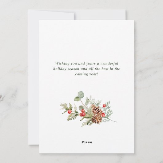 Kerstavond in het kerstfeest feestdagenkaart (Achterkant)