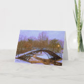 Kerstavond in het Park Feestdagen Kaart (Voorkant)