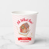 Kerstavond in het roze ontbijt papieren bekers (Achterkant)