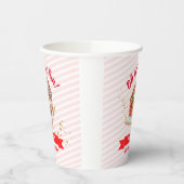 Kerstavond in het roze ontbijt papieren bekers (Links)