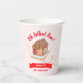 Kerstavond in het roze ontbijt papieren bekers (Voorkant)