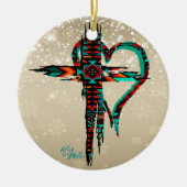 Kerstavond in het zuidwesten keramisch ornament (Voorkant)