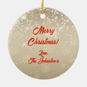 Kerstavond in het zuidwesten keramisch ornament (Achterkant)