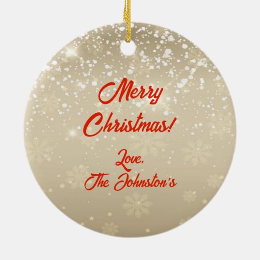 Kerstavond in het zuidwesten keramisch ornament (Achterkant)