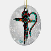 Kerstavond in het zuidwesten keramisch ornament (Rechts)