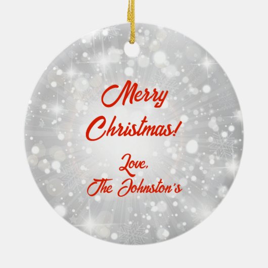 Kerstavond in het zuidwesten keramisch ornament (Achterkant)