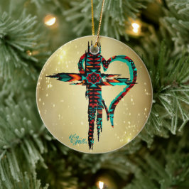 Kerstavond in het zuidwesten keramisch ornament