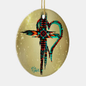 Kerstavond in het zuidwesten keramisch ornament (Rechts)