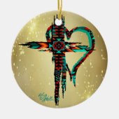 Kerstavond in het zuidwesten keramisch ornament (Voorkant)