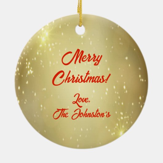 Kerstavond in het zuidwesten keramisch ornament (Achterkant)