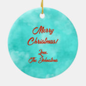 Kerstavond in het zuidwesten keramisch ornament (Achterkant)