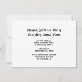 Kerstavond in Martial Arts Merry Kick-Mas Kaart (Achterkant)