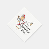 Kerstavond in Martial Arts Merry Kick-Mas Servet (Hoek)