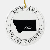 Kerstavond in Montana Big Sky Keramisch Ornament (Voorkant)