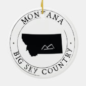 Kerstavond in Montana Big Sky Keramisch Ornament (Achterkant)