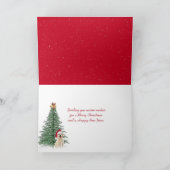 Kerstavond in Red Truck Feestdagen Kaart (Binnen)