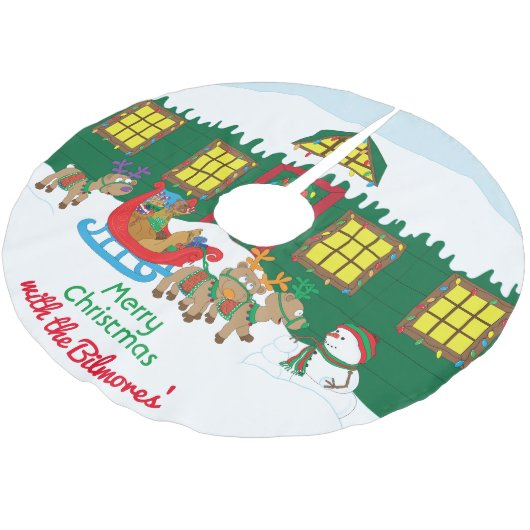 Kerstavond in Santa's Kerstboom Rok (Gekanteld)