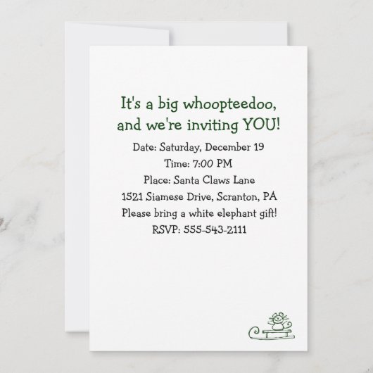 Kerstavond in Siamese kerstfeestdag Kaart (Achterkant)