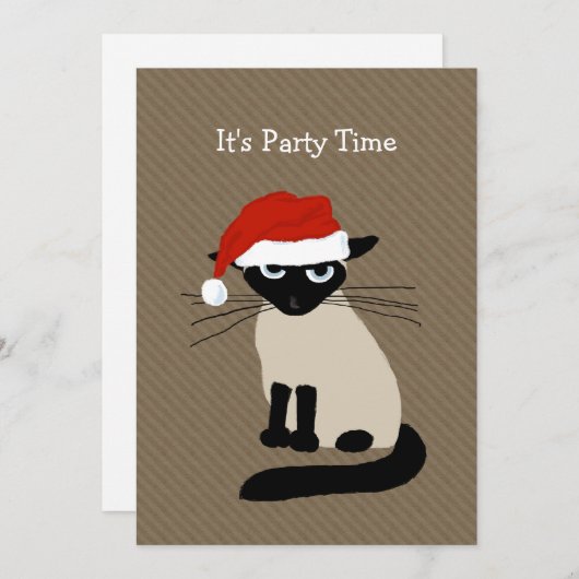 Kerstavond in Siamese kerstfeestdag Kaart (Voorkant / Achterkant)