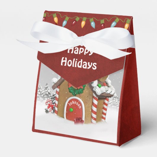 Kerstavond in sneeuw bedankdoosjes (Voorkant Zijde)