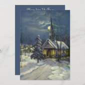 Kerstavond in Snow Moon Kaart (Voorkant / Achterkant)