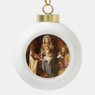 Kerstavond in St.Therese en de Heilige Familie Keramische Bal Ornament
