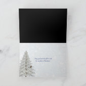 Kerstavond in zwart feestdagen kaart (Binnen)