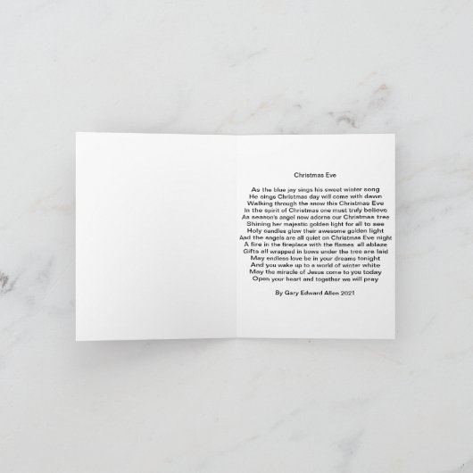 kerstavond kaart (Binnen)