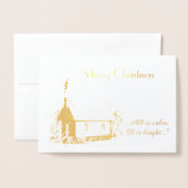 Kerstavond Kaart (Folie) (Voorkant met envelop)