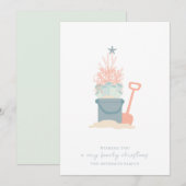 Kerstavond Kaart op de kust van Seaside (Voorkant / Achterkant)