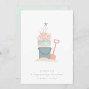 Kerstavond Kaart op de kust van Seaside