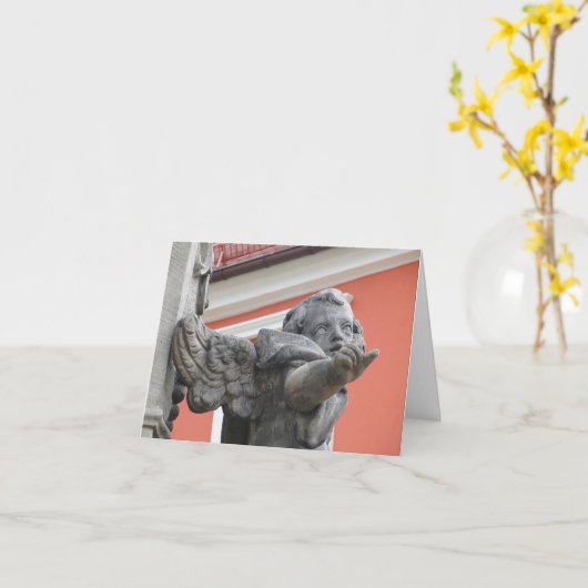 Kerstavond Kaart Religieuze Gothic Angels (Gele Bloem)