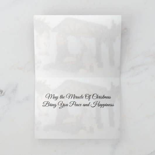 Kerstavond Kaart van Village Creche (Binnen)