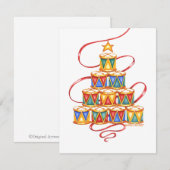 Kerstavond Kaarten Boom van Drums (Voorkant / Achterkant)