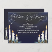 Kerstavond Kandlelight Service Church Kaart (Voorkant / Achterkant)