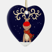 Kerstavond-kaneelversiering met rode neus keramisch ornament (Rechts)