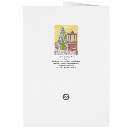 Kerstavond Karoling met Matisse kaart (Achterkant)