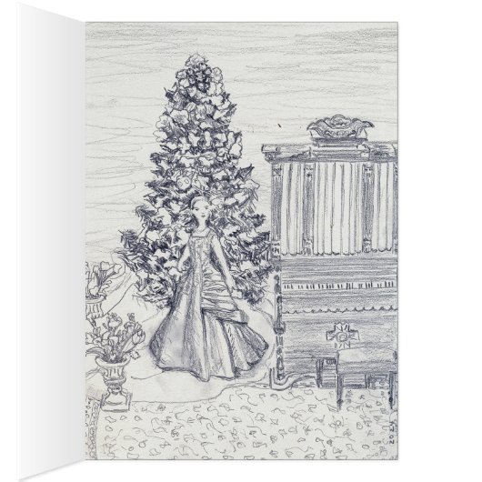 Kerstavond Karoling met Matisse kaart (Binnen (Rechts))