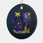 kerstavond keramisch ornament (Links)