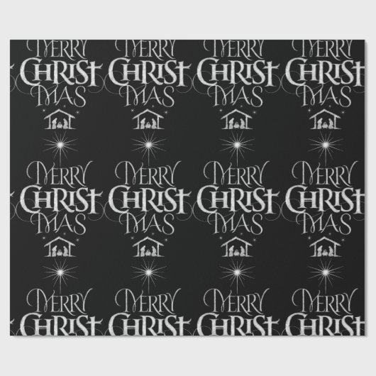 Kerstavond-kerst-kalkbord Cadeaupapier (Vlak)